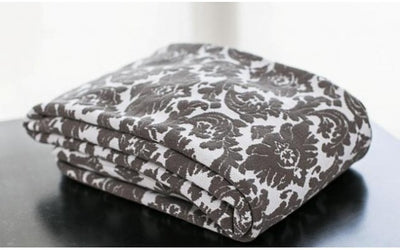 French Damask White/Grey