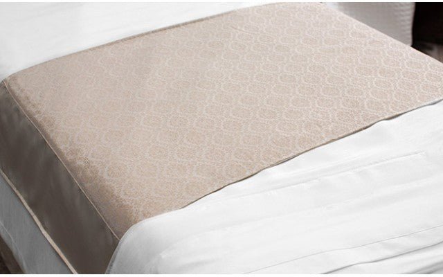 Cream & Taupe Fleur De Lis Jaquard